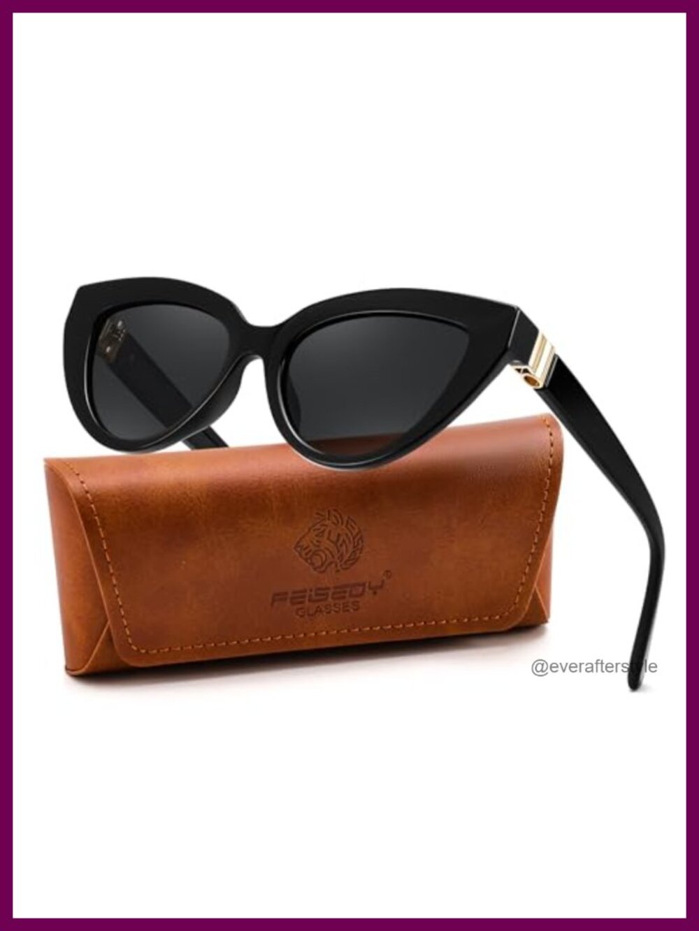 Cat Eye Polarized Sunglasses Retro Stylish UV400 Protection for Outdoor Driving